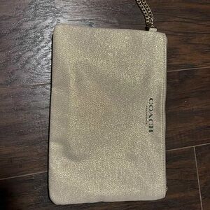 Coach Sparkling Gold Pouch